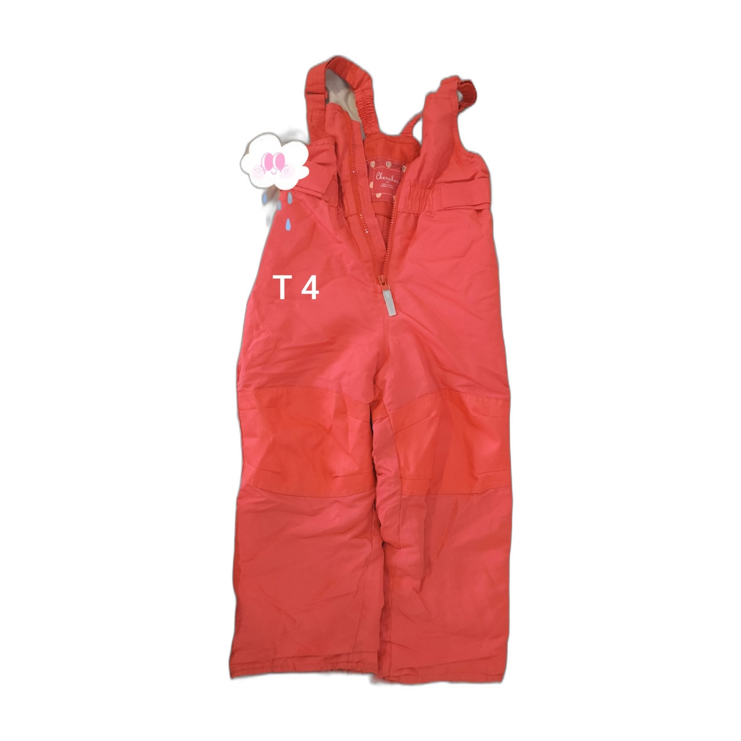 Jardinera De Nieve Cherokee Para Niña Talla 4 Color Salmon